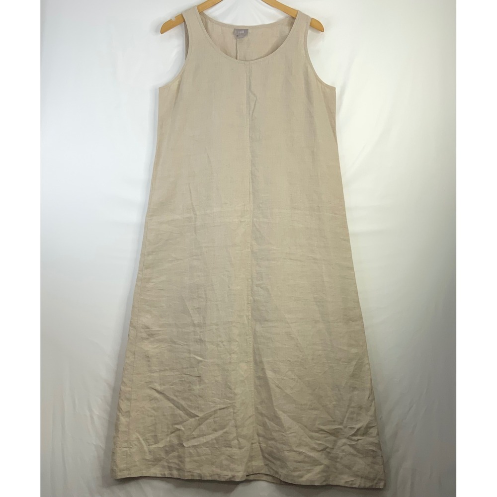 J. Jill Beige Linen Maxi Tank Dress - Picture 2 of 9
